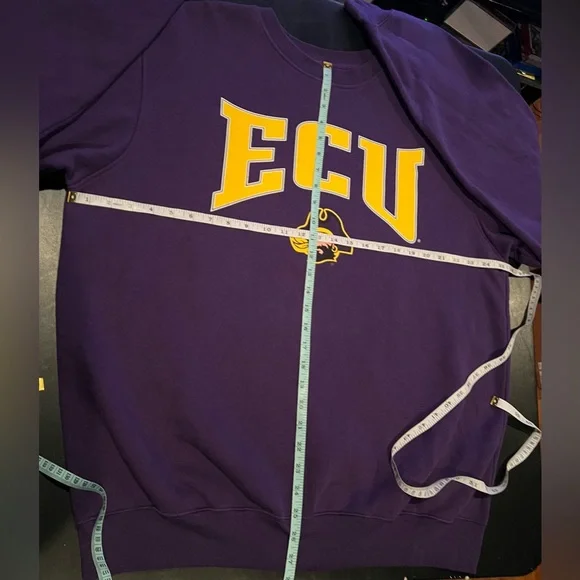 East Carolina University Pirates Purple Crew Sweatshirt - Picture 7 of 8